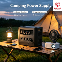 Station d'alimentation portable d'urgence 1200W 1008Wh à onduleur à onde sinusoïdale pure, alimentée par énergie solaire