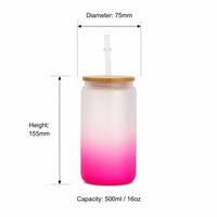 Vente en gros usine : Tasses personnalisées 16oz, Gobelets en verre pour sublimation, Bouteilles en verre dépoli transparentes pour bière et lait avec paille