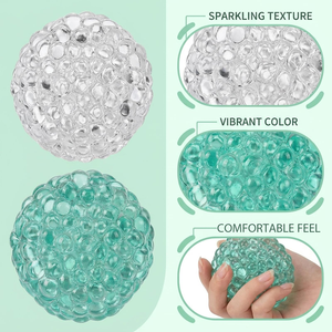 Balle sonore artisanale en gelée croquante avec perles colorées, jouet sensoriel anti-stress pour exercices manuels, cadeaux et souvenirs de fête - Product Image 3