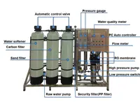 1000LPH المقطر النقي محطة معالجة تنقية المياه التجارية التناضح العكسي RO نظام تصفية منقي مياه شرب