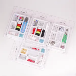 Conjunto de combinação com agulha e rosca, quatro kits de costura, cartão de sucção, acessórios de costura diy