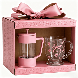 カスタムロゴピンク34オンスフランスコーヒープレススチール高ホウケイ酸ガラスフランスプレスコーヒーメーカー - Product Image 6