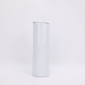Gobelet isotherme droit en acier inoxydable à double paroi pour sublimation, 12oz 15oz 20oz 30oz, avec couvercle et paille - Product Image 1