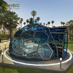 Kit de tente géodésique en verre igloo dôme 4 saisons étanche pour extérieur de 10m et 29.53 pieds pour hôtel tente à boules avec couvercle en verre - Product Image 5