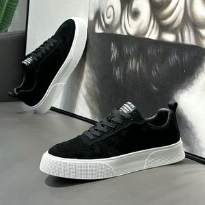 Chaussures décontractées pour hommes XuanWu, best-seller printemps/été, tendance rayée, respirantes, à semelle épaisse, en cuir véritable, à lacets - Product Image 6