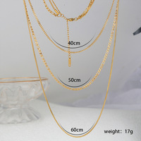 DAIHE kalung rantai ular multilapis 316l, kalung berlapis emas 18k Pvd baja tahan karat
