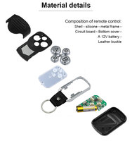 Télécommande 433 MHz pour ouvre-porte de garage électrique, duplicateur de contrôle sans fil, clonage de code fixe, émetteur d'apprentissage de code