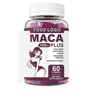 Gummies de Maca Noire : Racine de Maca Noire pour Améliorer la Vitalité Masculine et les Fesses Plus Volumineuses chez la Femme, Riches en Acides Aminés, Minéraux et Vitamines