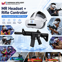 Simulateur de tir en réalité augmentée PICO 4 Ultra VR Headset en métal et acrylique, machine de tir multi-modes pour salle de jeux intérieure