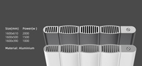 Radiateur électrique portable en aluminium pour la maison ou le bureau, chauffage électrique par radiateur