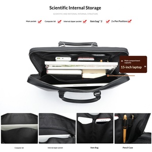 <span class=keywords><strong>Sac</strong></span> d'affaires en <span class=keywords><strong>cuir</strong></span> véritable haut de gamme pour <span class=keywords><strong>homme</strong></span>, <span class=keywords><strong>sac</strong></span> souple tendance, grande capacité, <span class=keywords><strong>sac</strong></span> pour <span class=keywords><strong>ordinateur</strong></span> portable 15 pouces, fermeture éclair simple, HAOXIN - Product Image 6