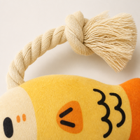 Juguete Masticable de Cuerda con Sonido para Perros, Juguete de Peluche Interactivo con Sonido, Juguete de Cuerda de Algodón Anudada para Perros Pequeños y Medianos