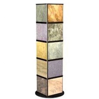 Présentoir rotatif de pouces en pierre à Quartz, panneau d'échantillon de carreaux, soutien-gorge d'aile en marbre, présentation de carreaux en mosaïque
