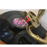 Tourne-disque à cornet en laiton nostalgique chinois 2017, gramophone antique