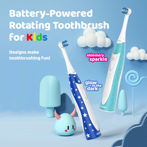 Venta al por mayor Oem Vibración Oscilación Niño Dibujos animados Niños Batería Eléctrica Limpieza de dientes 60 Ángulo de oscilación Cepillo de dientes - Product Image 1