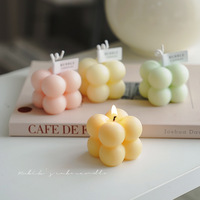 Bougie d'aromathérapie en forme de petit Rubik's Cube, parfum Freesia Anglais, vente en gros transfrontalière, cadeau de fête et d'anniversaire, fait main DIY pour la maison