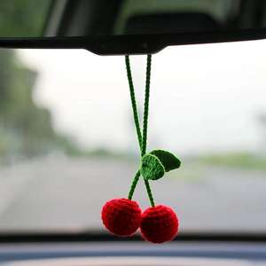 2024 nuevo ganchillo melocotón <span class=keywords><strong>mango</strong></span> limón fresa coche entrega encantos coche espejo retrovisor accesorios colgantes para <span class=keywords><strong>adolescentes</strong></span> - Product Image 6