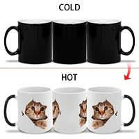 Vente en gros d'usine, tasse en céramique de 11 oz, tasses magiques changeantes de couleur, tasse à sublimation avec logo personnalisé