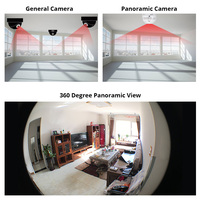 LED 360 degrés Wi-Fi Vision de nuit Panoramique HD960P Ampoule intelligente Sécurité domestique Lumières sans fil