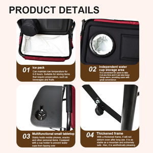 Anpassung Logo Einziehbarer zusammen klappbarer Camping Klapp direktor Stuhl mit Beistell tisch für Camping und Outdoor - Product Image 2