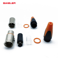 Fiche Xlr 3 broches Prise étanche Dmx Xlr Prise étanche pour micro à résistance à l'eau Connecteur Xlr mâle femelle à broche en cuivre nickelé