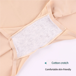 Ropa interior fina personalizada de verano, bragas sin costuras de seda helada, calzoncillos bóxer de cintura media para mujer, pantalones cortos de algodón con entrepierna para ropa deportiva - Product Image 3