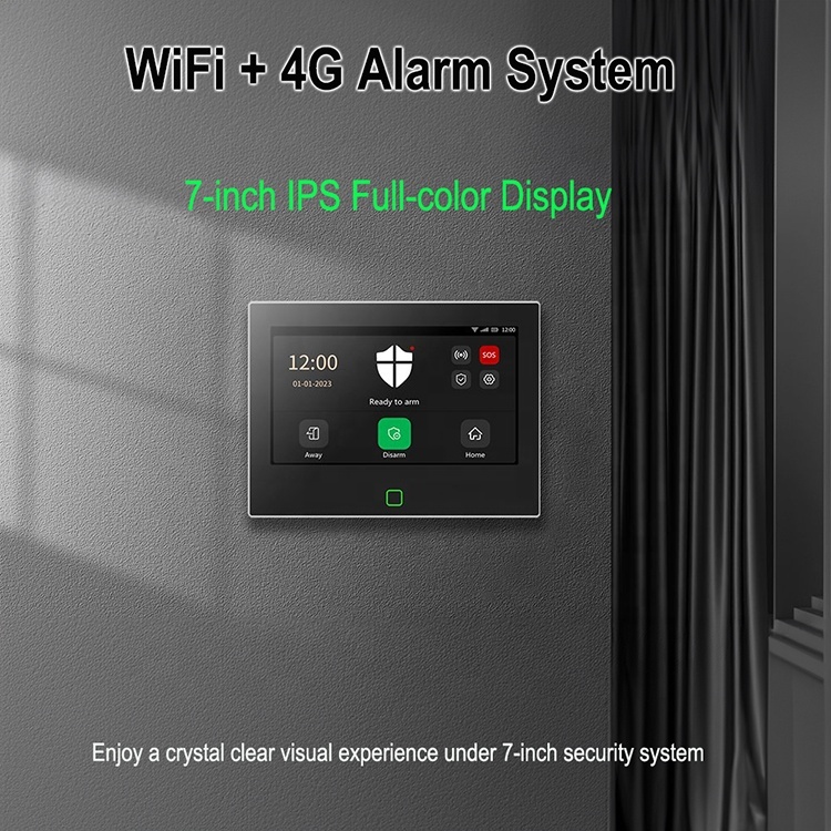 Tuya Smart WiFi 4G Home Security Alarm System Kit 7 Inch Full-Color ABS Touch Screen Display 5000mAh Battery GSM Network · image 2