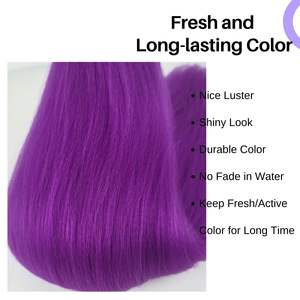 Lot de trois queues de cheval synthétiques Kanekalon violettes de 30 pouces, lisses, pour enfants et femmes - Product Image 5