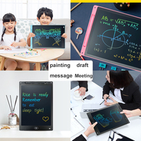 Tablet LCD 12 Inci untuk Menulis, Papan Gambar Digital, Alat Tulis Tanpa Kertas yang Dapat Digunakan Kembali untuk Anak-anak dan Pelajar