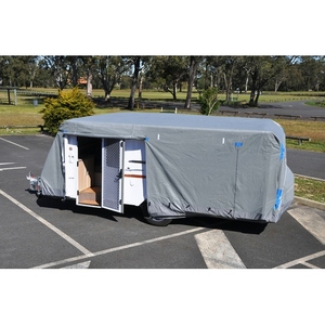 La remorque imperméable de bâche couvre la couverture de cargaison de bâche de <span class=keywords><strong>caravane</strong></span> de Pvc <span class=keywords><strong>pour</strong></span> extérieur - Product Image 4