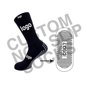 Design Custom Pure Color Grip <b>Socks</b> Thickened Non-Slip Leg Pads Compression Sleeve <b>Long</b> Soccer Grip <b>Socks</b> High Quality Wholesale - Product Image 2
