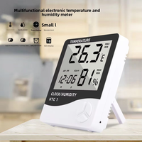 Automatisches Digital-Thermometer mit Feuchtigkeitsmesser, Großbildschirm-Wecker für Zuhause, ABS-Material, ODM-Anpassung Möglich