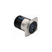 Support de montage pour panneau, 1 pièce, connecteur en métal, résistant à l'eau, pour prises USB, Type D, 3.0