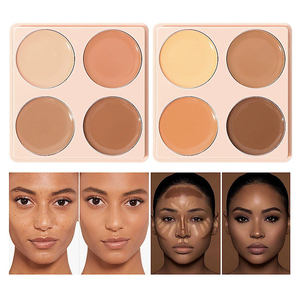 Palette de <span class=keywords><strong>correcteur</strong></span> crème professionnelle 4 couleurs, couvrance totale, contour, surligneur, fond de teint, <span class=keywords><strong>correcteur</strong></span>, maquillage longue tenue, OEM personnalisé - Product Image 1