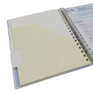 Libro e organizer per la pianificazione del matrimonio per la sposa con tasche interne e sezioni a linguetta, formato 8,5*11 pollici - Product Image 6