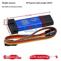 Câble de téléchargement STC, programmeur monopuce USB vers TTL, démarrage à froid sans manuel STCISP 3.3V/5V pour la programmation STC