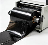 Film rétractable noir automatique en HDPE, résistant à l'humidité, en rouleau jumbo pour machine d'emballage de palettes et autocollants