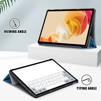 Étui pour tablette Realme Pad 2 11,5 pouces, support pliable à trois volets, motifs