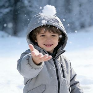 Veste d'hiver épaisse à capuche pour garçons, rembourrage 100% polyester, respirante, durable, équipement pour l'extérieur par temps froid - Product Image 1