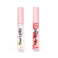 Huile à lèvres liquide minérale transparente nude en gros, marque privée, maquillage, parfum fruité, pailletée, imperméable, hydratante
