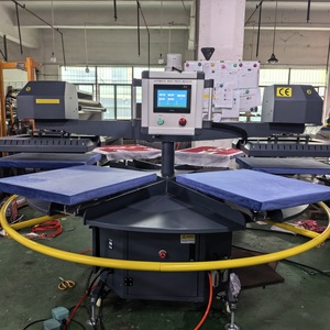 <span class=keywords><strong>Presse</strong></span> à chaud rotative J à double tête chauffante surdimensionnée, six stations, carrousel automatique, pour sublimation textile 50*60cm - Product Image 1
