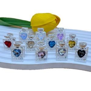 Perles en métal en forme de cœur, ornées de strass et de cristaux, pour stylos, bijoux DIY, chaînes de téléphone et accessoires - Product Image 5