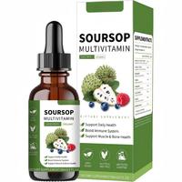 Gouttes d'extrait de feuilles de corossol bio |   Antioxydant naturel, soutien immunitaire, défense cellulaire et bien-être général, teinture à base de plantes