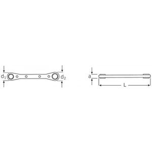 STAHLWILLE - 41130708 Clés polygonales à cliquet-EAN 4018754022120 WRENCHES RING WRENCHES - Product Image 2