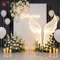 Marqueurs de chemin lumineux en forme d'ailes d'ange, décoration de mariage en plein air, banquet, LED, indice de protection IP33, lumière orange, durable et écologique