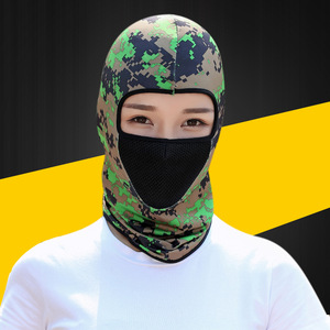 Cagoule de sport d'extérieur en soie glacée respirante, protection du cou, masque facial de cyclisme, unisexe adulte, couvre-chef en maille d'été - Product Image 1