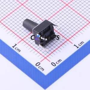 TC-6610-10-160G Tactile Switch Through hole-4P,6x6mm Switch Single Pole Single Throw Round Button 1.6N Through Hole - Product Image 2