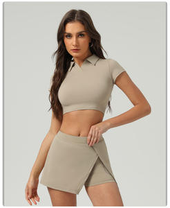 Setelan Olahraga Wanita <span class=keywords><strong>2</strong></span> Potong, Setelan Atletik, Setelan Yoga, Setelan Wanita, Rok dan Blus, Pakaian Tenis, Setelan Rok - Product Image 4