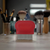Peigne anti-poux Terminator en acier inoxydable de haute qualité, dents finement alignées, manche en plastique, pour usage domestique et professionnel en salon de coiffure