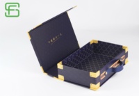 Drap de lit et boîtes d'oreiller à motif personnalisé boîte-cadeau en papier avec poignée revêtement UV gaufrage stratification mate pour supermarché